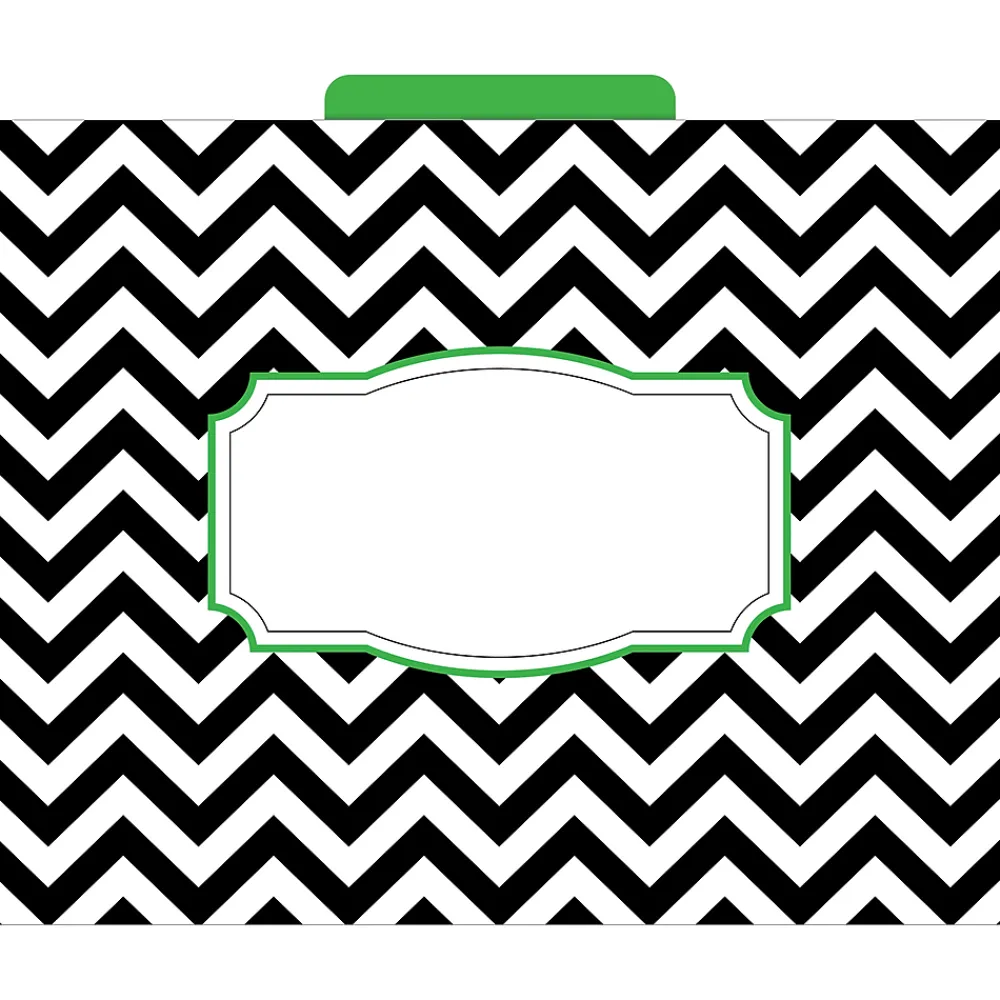 File Folders|Barker Creek File Folder Set, 1/3-Cut Tab, Letter Size, Nautical Chevron, 12/Pack (2007)