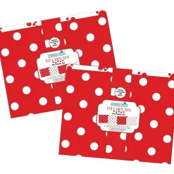File Folders|Barker Creek File Folder Set, 1/3-Cut Tab, Letter Size, Red & White Dot, 24/Set (4392)