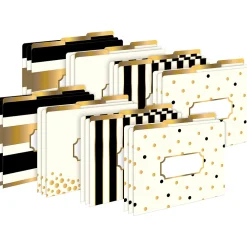 File Folders|Barker Creek File Folder Set, 1/3-Cut Tab, Letter Size, Gold, 24/Set (4372)