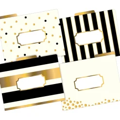 File Folders|Barker Creek File Folder Set, 1/3-Cut Tab, Letter Size, Gold, 24/Set (4372)