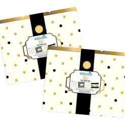File Folders|Barker Creek File Folder Set, 1/3-Cut Tab, Letter Size, Gold, 24/Set (4372)