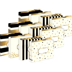 File Folders|Barker Creek File Folder Set, 1/3-Cut Tab, Letter Size, Gold, 36/Set (4373)