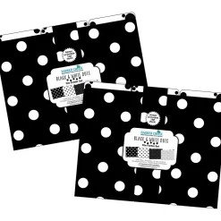 File Folders|Barker Creek File Folder Set, 1/3-Cut Tab, Letter Size, Black & White Dot, 24/Set (4378)