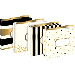 File Folders|Barker Creek Folder & Pocket Set, 1/3-Cut Tab, Letter Size, Gold, 42/Set (4411)