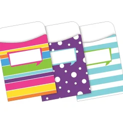 File Folders|Barker Creek Folder & Pocket Set, 1/3-Cut Tab, Letter Size, Multicolored, 42/Set (4412)