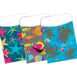 File Folders|Barker Creek Folder & Pocket Set, 1/3-Cut Tab, Letter Size, Kai Ola, 42/Set (4420)