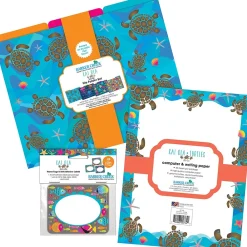 File Folders|Barker Creek Get Organized File Folder Set, 1/3-Cut Tab, Letter Size, Kai Ola Sea Turtles, 107/Set (150)