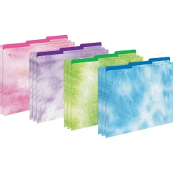 File Folders|Barker Creek Get Organized File Folder, 1/3-Cut Tab, Letter Size, Tie-Dye & Ombré, 107/Set (129)