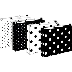 File Folders|Barker Creek Get Organized File Folder Set, 1/3-Cut Tab, Letter Size, Black & White Dot, 107/Set (136)