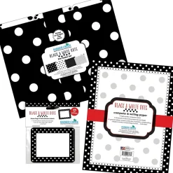 File Folders|Barker Creek Get Organized File Folder Set, 1/3-Cut Tab, Letter Size, Black & White Dot, 107/Set (136)
