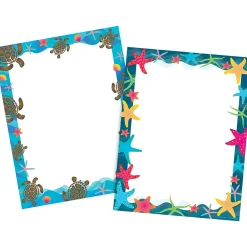 Classroom Paper*Barker Creek Kai Ola 8.5" x 11" Computer Paper Pack (two designs), 100 Sheets/Set (BC4013)