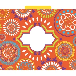 File Folders|Barker Creek Moroccan File Folder, 1/3-Cut Tab, Letter Size, Assorted, 12/Pack (2013)