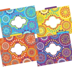File Folders|Barker Creek Moroccan File Folder, 1/3-Cut Tab, Letter Size, Assorted, 24/Set (4400)