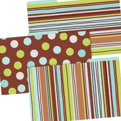 File Folders|Barker Creek Ribbon by the Yard Legal-Size File Folders, Multi-Design Set, 18/Set (BC3910)