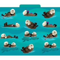 File Folders|Barker Creek Sea & Sky File Folder, 1/3-Cut Tab, Letter Size, Assorted, 12/Pack (2015)