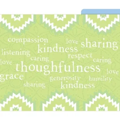 File Folders|Barker Creek Thoughtfulness File Folders, 3-Tab, Letter Size, Assorted, 12/Pack (BC1307)