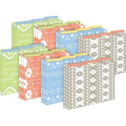 File Folders|Barker Creek Thoughtfulness File Folders, 1/3 Cut Letter-Size, Multi-Design, Fashion, 24/Set (BC3876)