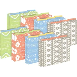 File Folders|Barker Creek Thoughtfulness File Folder, 1/3-Cut Tab, Letter Size, Assorted, 24/Set (4406)