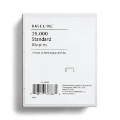 Staples|BASELINE™ Baseline Staples, .25" Leg Length, 25000/Box (BL58255)