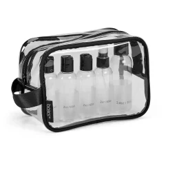 8" 6-Piece PVC Toiletry Bag Kit, Clear (A28712)<Basics New