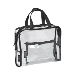 PVC Travel Wallet, Clear/Black (A005090FM)<Basics Hot