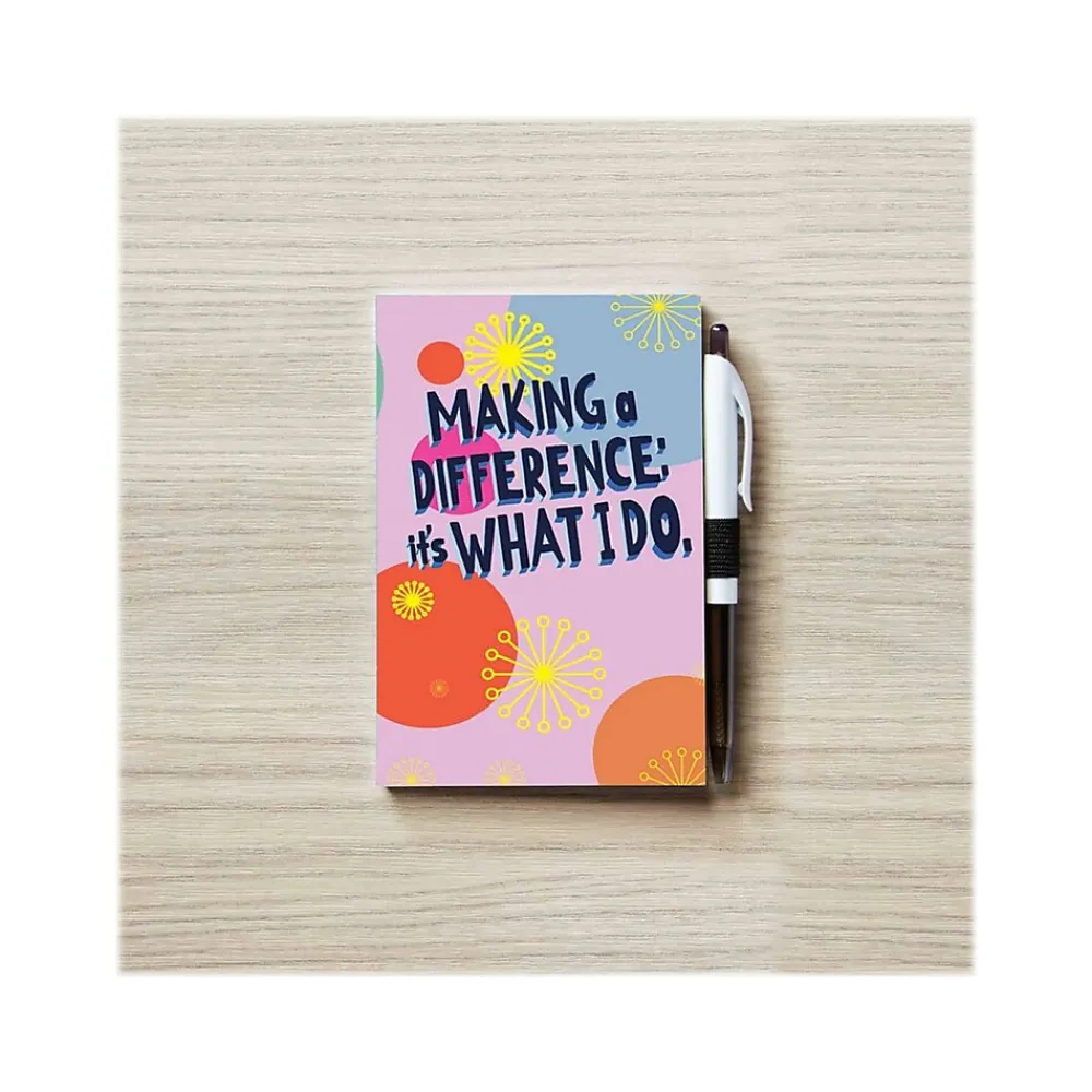 Journals|Baudville Colorific Value MAD: It's What I Do Journal with Pen, 4" x 6", Ruled, Multicolor, 5/Pack (94107P5)