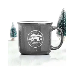 "Making A Difference Is What I Do" Ceramic Coffee Mug, 13 oz., Gray/White (92996)<Baudville