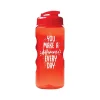 Baudville Quick Grip "Difference Everyday" Plastic Water Bottle, 22 oz., Red, 3/Pack (1393277P331)