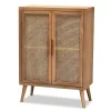Storage Cabinets*Baxton Studio Alina 44.29" High 2-Shelf Storage Cabinet, Medium Oak (162-10554-HiT)