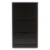 Storage Cabinets*Baxton Studio Cayla 47" High Shoe Cabinet, Black (2633-7712-STPL)