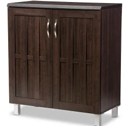 Storage Cabinets*Baxton Studio Excel 35.1" High 2-Shelf Storage Cabinet, Dark Brown (119-6498-HiT)