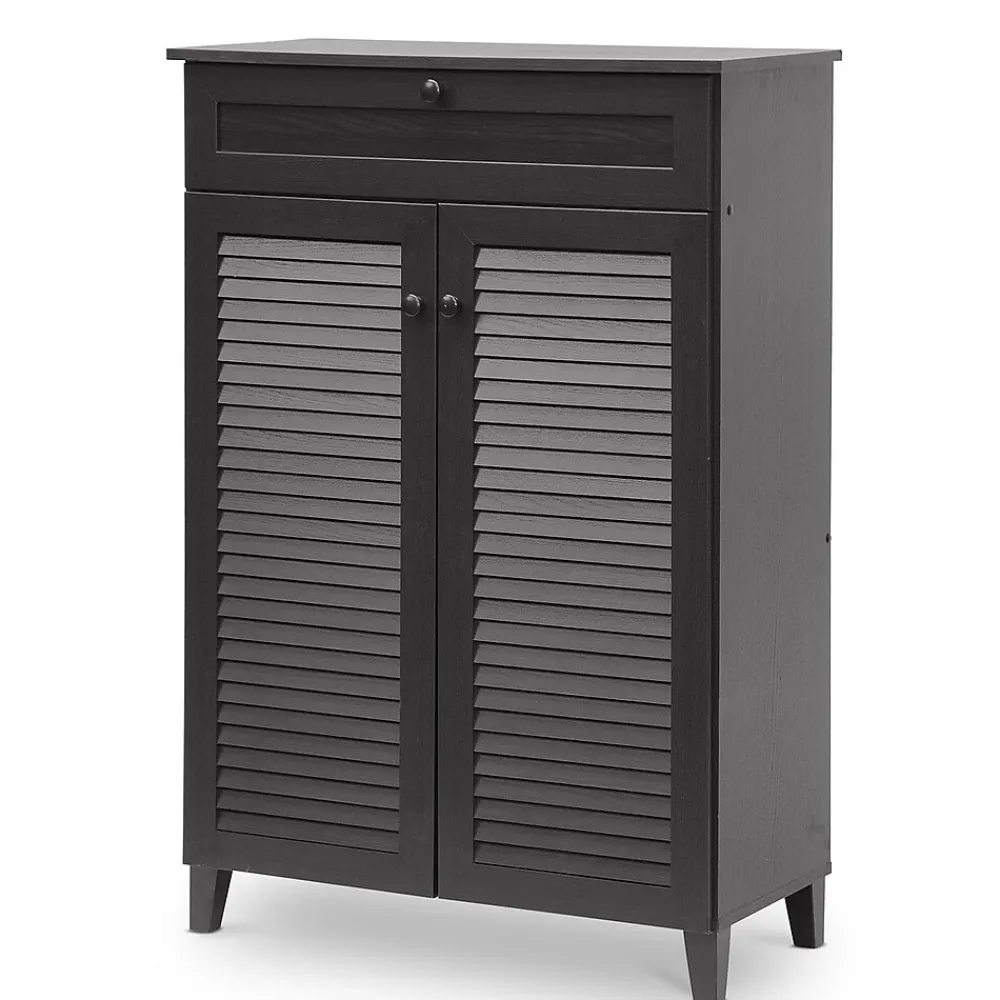 Storage Cabinets*Baxton Studio Harding 30.75'' W x 14.63'' D Storage Cabinet, Dark Brown (5306-STPL)