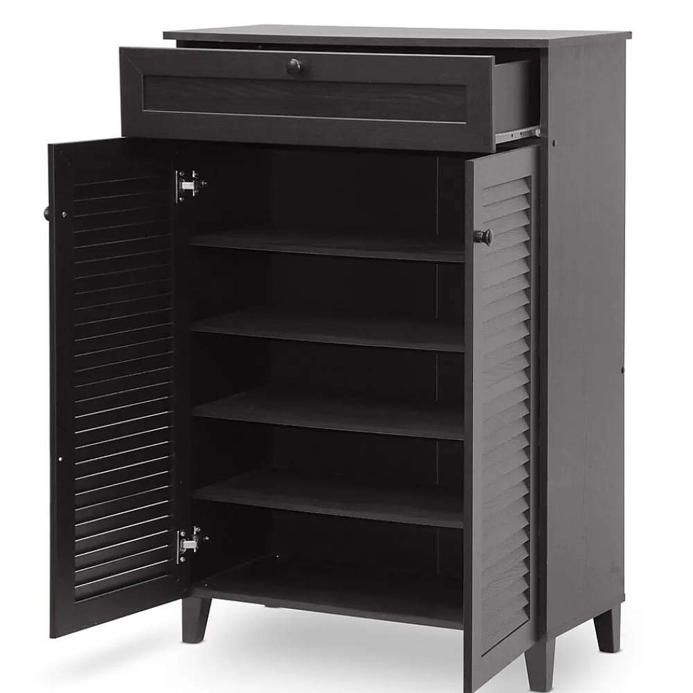 Storage Cabinets*Baxton Studio Harding 30.75'' W x 14.63'' D Storage Cabinet, Dark Brown (5306-STPL)
