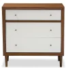 Storage Cabinets*Baxton Studio Harlow 35.14'' W x 16.3'' D Storage Cabinet, Brown and White (6782-STPL)