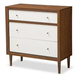 Storage Cabinets*Baxton Studio Harlow 35.14'' W x 16.3'' D Storage Cabinet, Brown and White (6782-STPL)