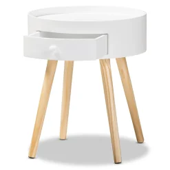 Storage Cabinets*Baxton Studio Jessen 17.75" High 1-Drawer Nightstand, White (154-9050-HiT)