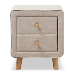 Storage Cabinets*Baxton Studio Jonesy 23" High Nightstand, Beige (2633-7289-STPL)