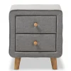 Storage Cabinets*Baxton Studio Jonesy 23" High Nightstand, Gray (2633-7288-STPL)