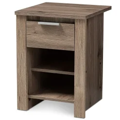 Storage Cabinets*Baxton Studio Laverne 21.65" High 2-Shelf Nightstand, Oak Brown (146-8295-HiT)