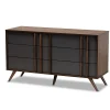 Storage Cabinets*Baxton Studio Naoki 25.6" High 6-Drawer Dresser, Grey and Walnut (168-10930-HiT)