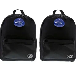 Basic Backpack, 16", Black, Pack of 2 (BAZ1030-2)<Bazic Sale