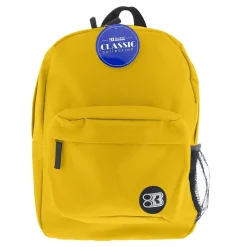 Bazic Classic Laptop Backpack, Medium, Mustard Yellow (BAZ1062)