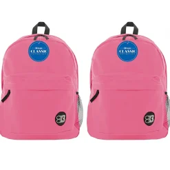 Products Classic Backpack, Fuchsia, Pack of 2 (BAZ1056-2)<Bazic New