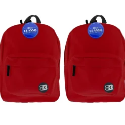 Products® Classic Backpack 17" Burgundy, Pack of 2 (BAZ1059-2)<Bazic Outlet