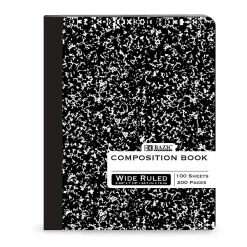 Composition Notebooks|Bazic 1-Subject Composition Notebooks, Wide Ruled, 100 Sheets, Multicolor, 6/Bundle (BAZ508-6)