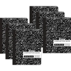 Composition Notebooks|Bazic 1-Subject Composition Notebooks, Wide Ruled, 100 Sheets, Multicolor, 6/Bundle (BAZ508-6)