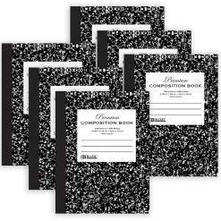 Composition Notebooks|Bazic 1-Subject Composition Notebooks, Wide Ruled, 100 Sheets, Multicolor, 6/Bundle (BAZ5090-6)