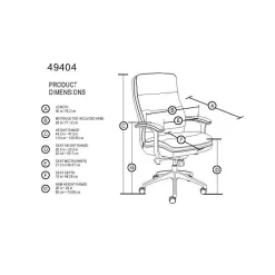 Office Chairs*Beautyrest Platinum Sofil Bonded Leather Executive Chair, (49404BR) Brown