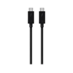 Belkin 2.6' USB Thunderbolt 3 USB-C to USB-C Cable, Black (F2CD084BT0.8MBK)