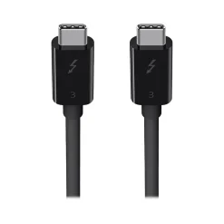 Belkin 2.6' USB Thunderbolt 3 USB-C to USB-C Cable, Black (F2CD084BT0.8MBK)